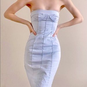 Dolce & Gabbana vintage periwinkle bustier dress